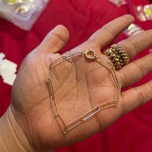 18k Saudi gold bracelet 7.5nch